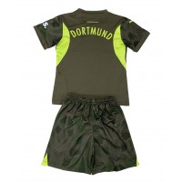 Camiseta Borussia Dortmund Portero Segunda Equipación Replica 2024-25 para niños mangas cortas (+ Pantalones cortos)